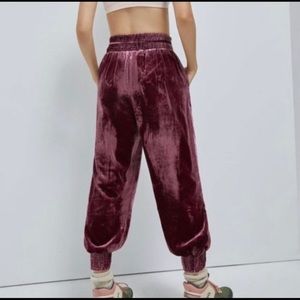 NWT Anthropologie velvet joggers